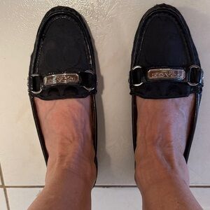 Coach black loafers